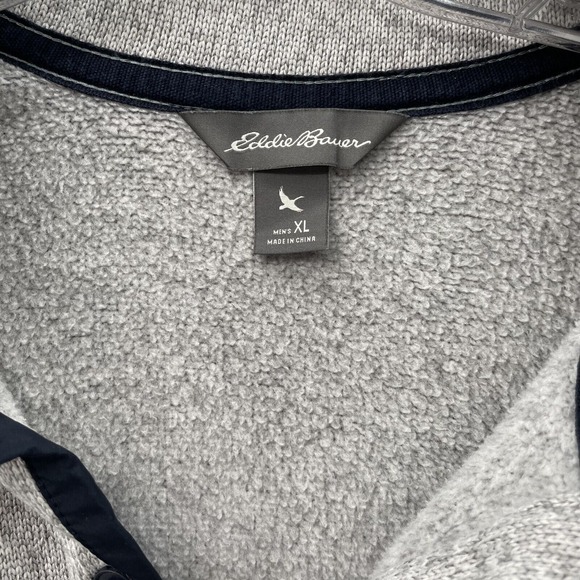 Eddie Bauer Sweater Men's XL 1/4 Button Outdoor Gorpcore Preppy Performance Tech - Picture 3 of 10